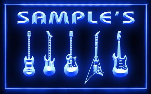 Name Personalized Custom Guitar Hero Neon Light Sign